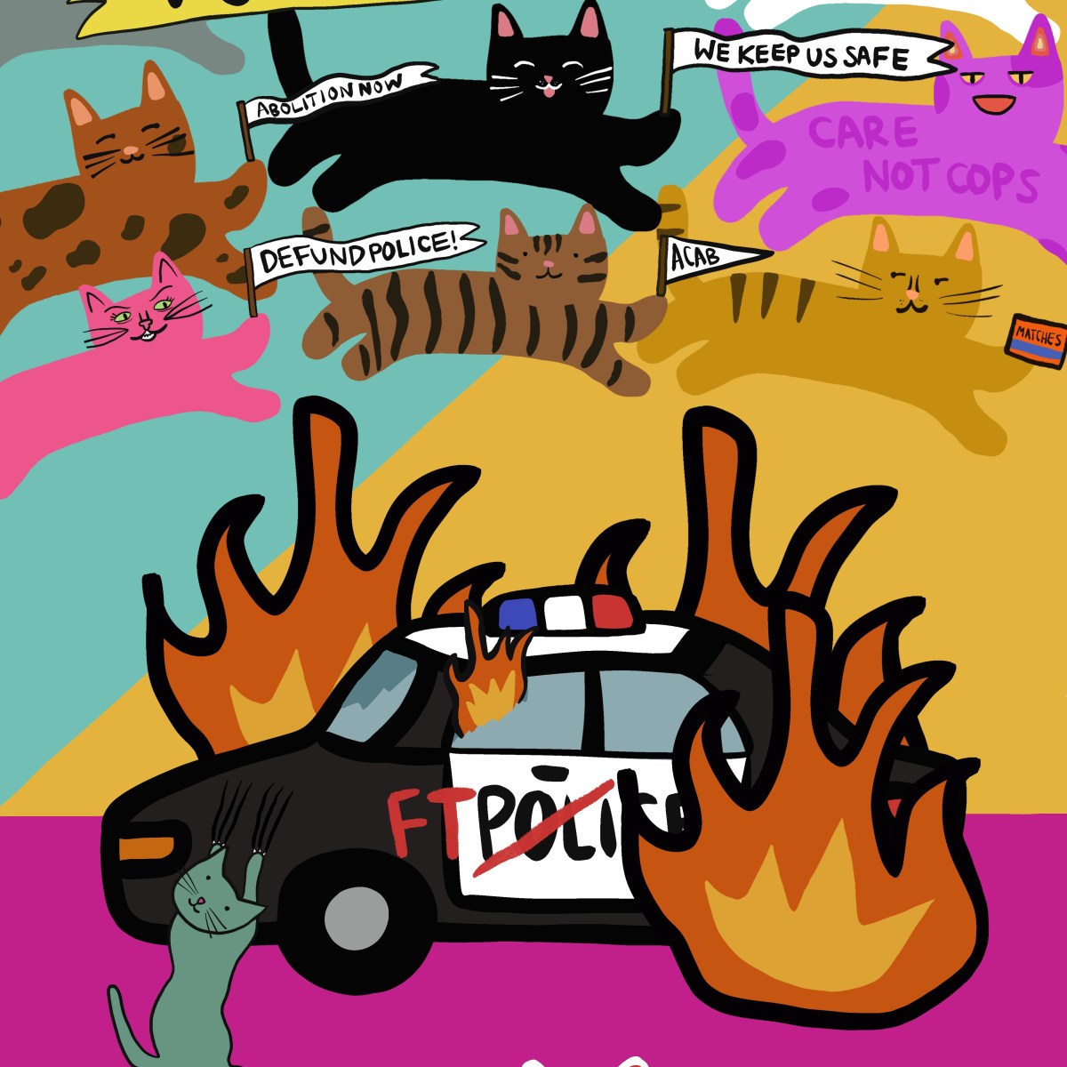 Burning Cop Cars Are Hard to&nbsp;Draw